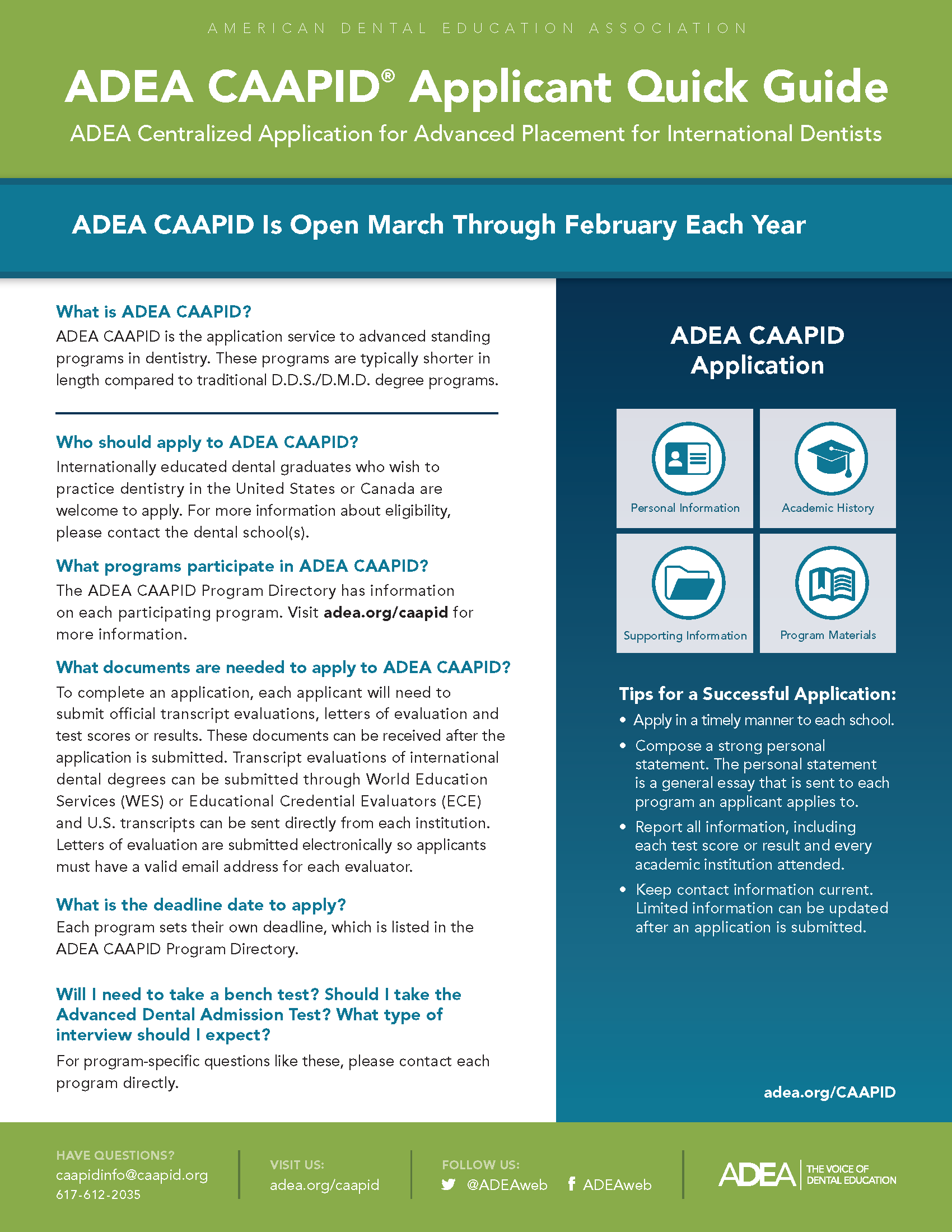 CAAPID Applicant Quick Guide